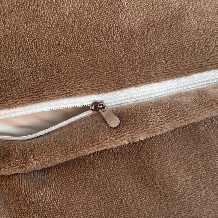 91家纺网 家纺一手货源 找家纺 子曰 2025新款美拉德高克重兔绒牛奶绒床盖款四件套 简约款-玫瑰(咖)