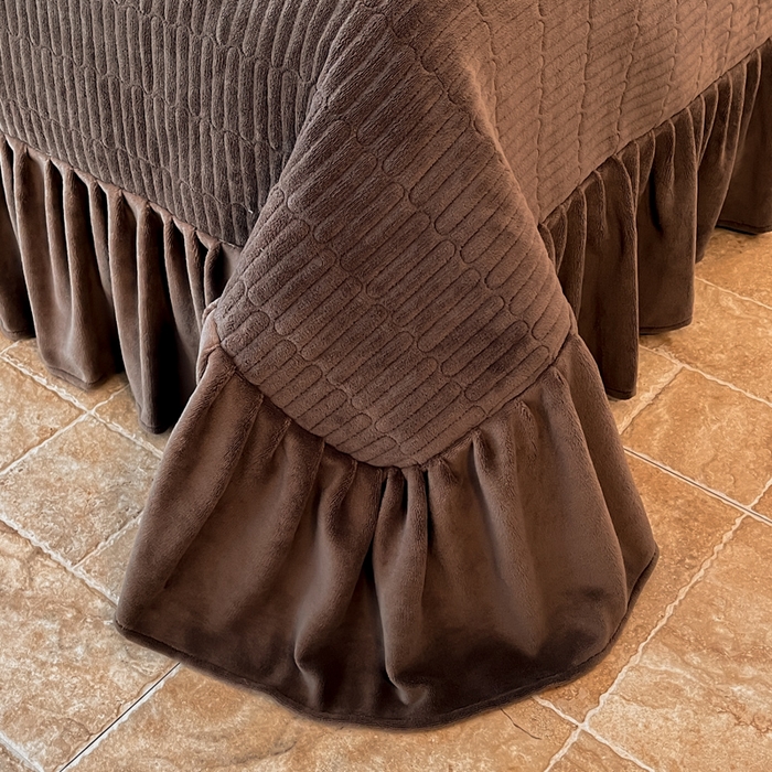 91家纺网 家纺一手货源 找家纺 子曰 2025新款美拉德高克重兔绒牛奶绒床盖款四件套 简约款-小蝴蝶