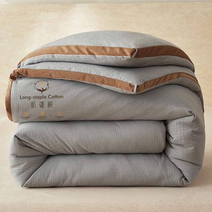 91家纺网 家纺一手货源 找家纺 子由家居 2025新款木棉立体100%棉花被被子被芯 木棉棉花-雅灰