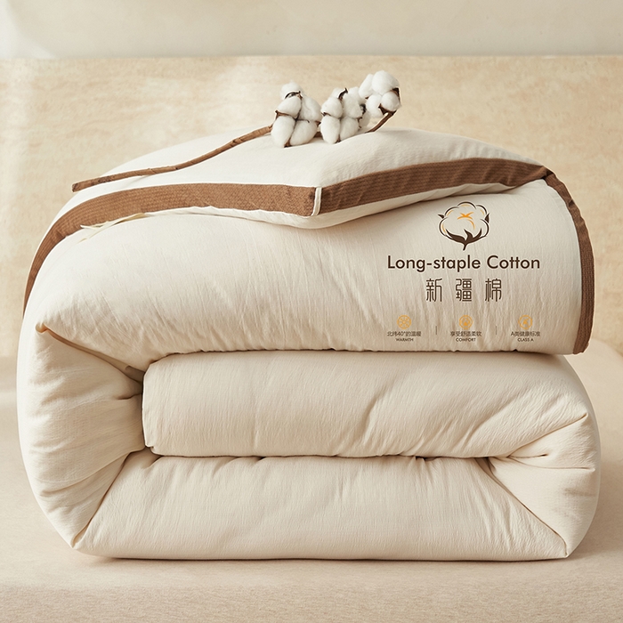 子由家居 2025新款木棉立体100%棉花被被子被芯 木棉棉花-白色