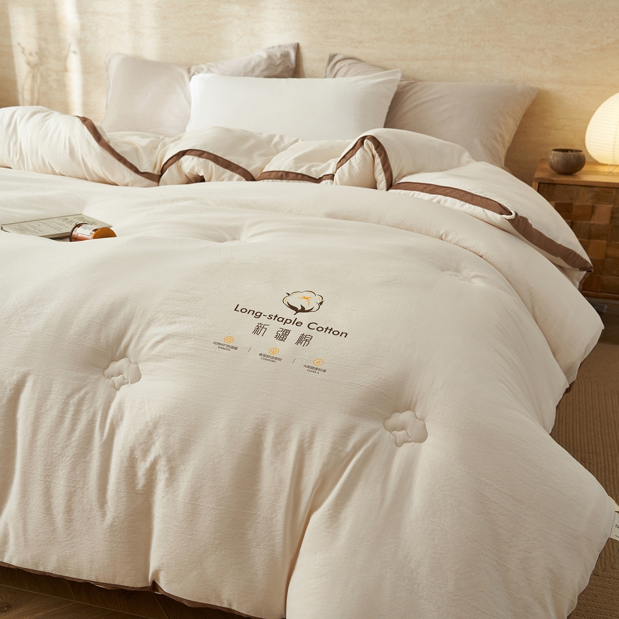 91家纺网 家纺一手货源 找家纺 子由家居 2025新款木棉立体100%棉花被被子被芯 木棉棉花-白色