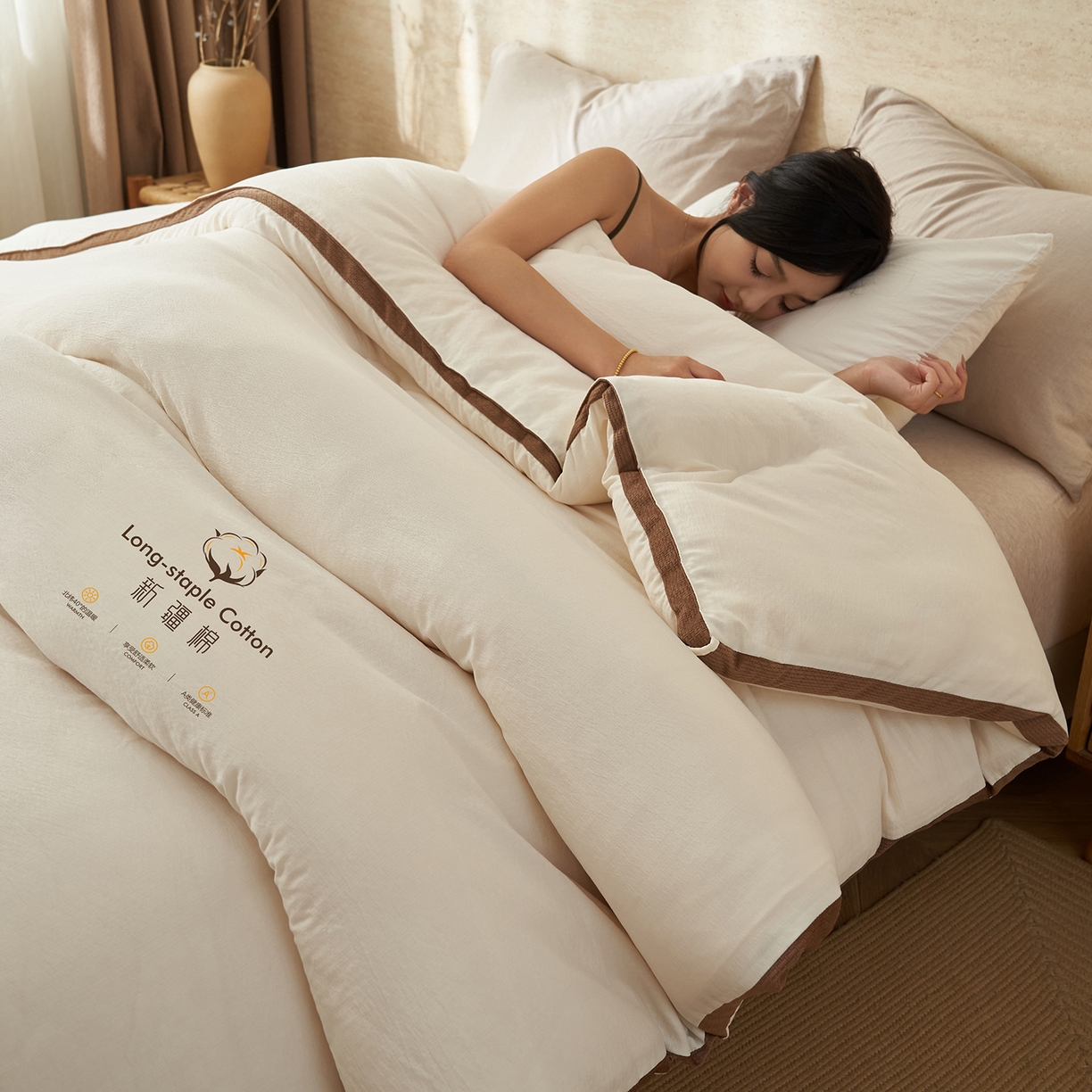 91家纺网 家纺一手货源 找家纺 子由家居 2025新款木棉立体100%棉花被被子被芯 木棉棉花-白色