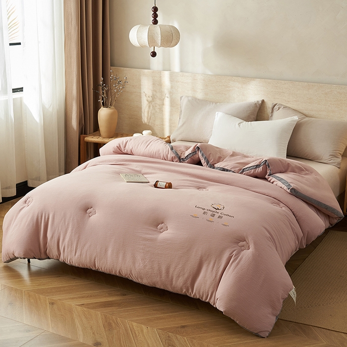 91家纺网 家纺一手货源 找家纺 子由家居 2025新款木棉立体100%棉花被被子被芯 木棉棉花-纱粉