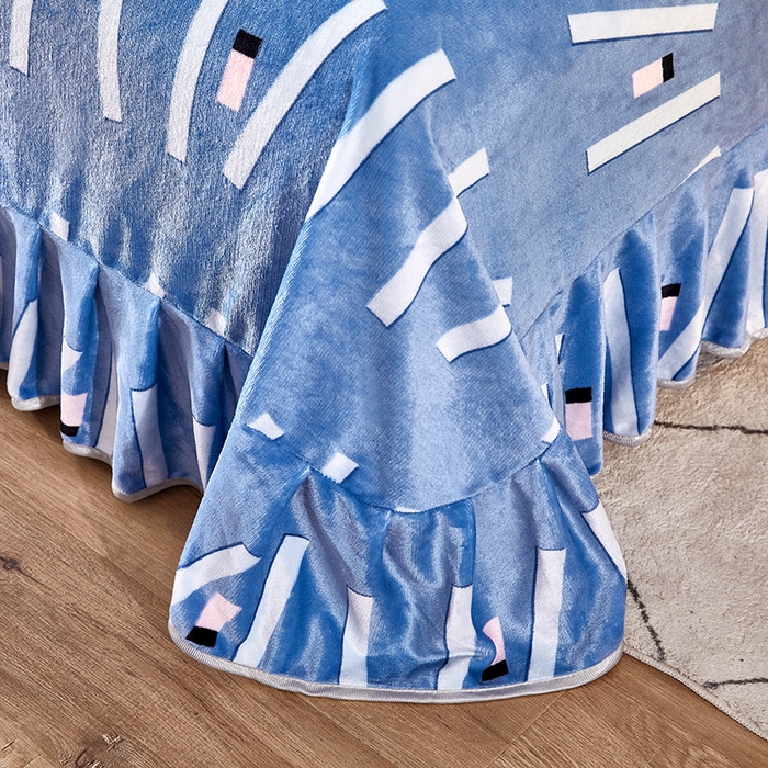 91家纺网 家纺一手货源 找家纺 栩裕 2025新款7斤重牛奶金貂绒印花牛奶绒四件套 接力棒