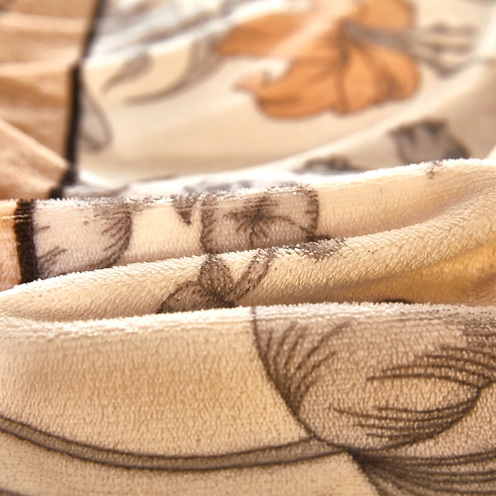 91家纺网 家纺一手货源 找家纺 栩裕 2025新款7斤重牛奶金貂绒印花牛奶绒四件套 林间晨曲