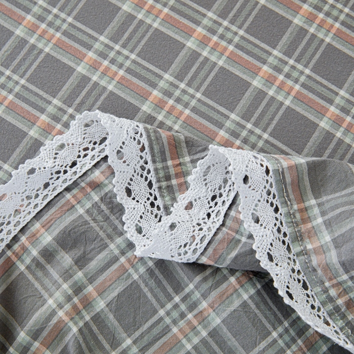 91家纺网 家纺一手货源 找家纺 缦彩 2025新款纯棉水洗棉床裙床罩四件套全棉防滑防尘保护套床单套件 艾米-兰