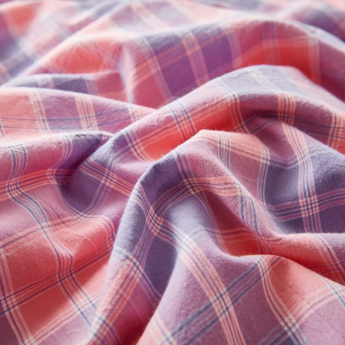 91家纺网 家纺一手货源 找家纺 缦彩 2025新款纯棉水洗棉床裙床罩四件套全棉防滑防尘保护套床单套件 扶摇粉