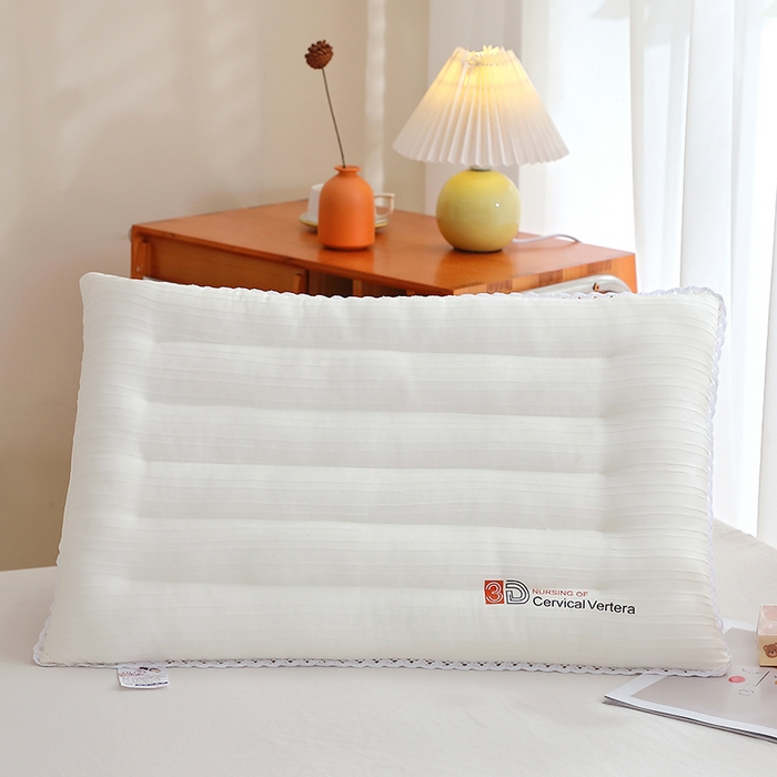 91家纺网 家纺一手货源 找家纺 万聚凯枕芯 20255新款3D毛毛虫花边枕枕头枕芯 白色