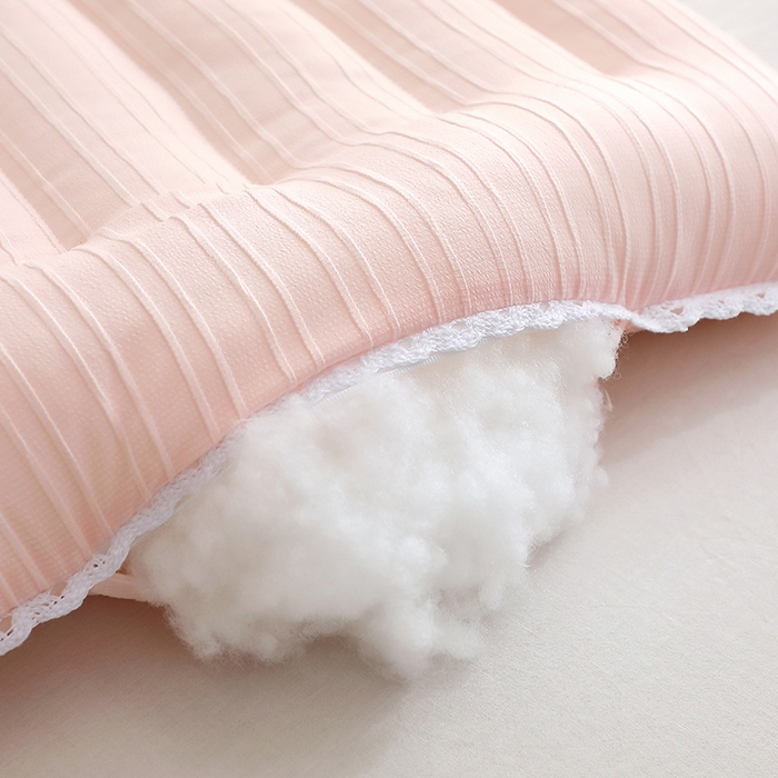 91家纺网 家纺一手货源 找家纺 万聚凯枕芯 20255新款3D毛毛虫花边枕枕头枕芯 粉色