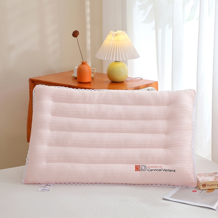 91家纺网 家纺一手货源 找家纺 万聚凯枕芯 20255新款3D毛毛虫花边枕枕头枕芯 粉色