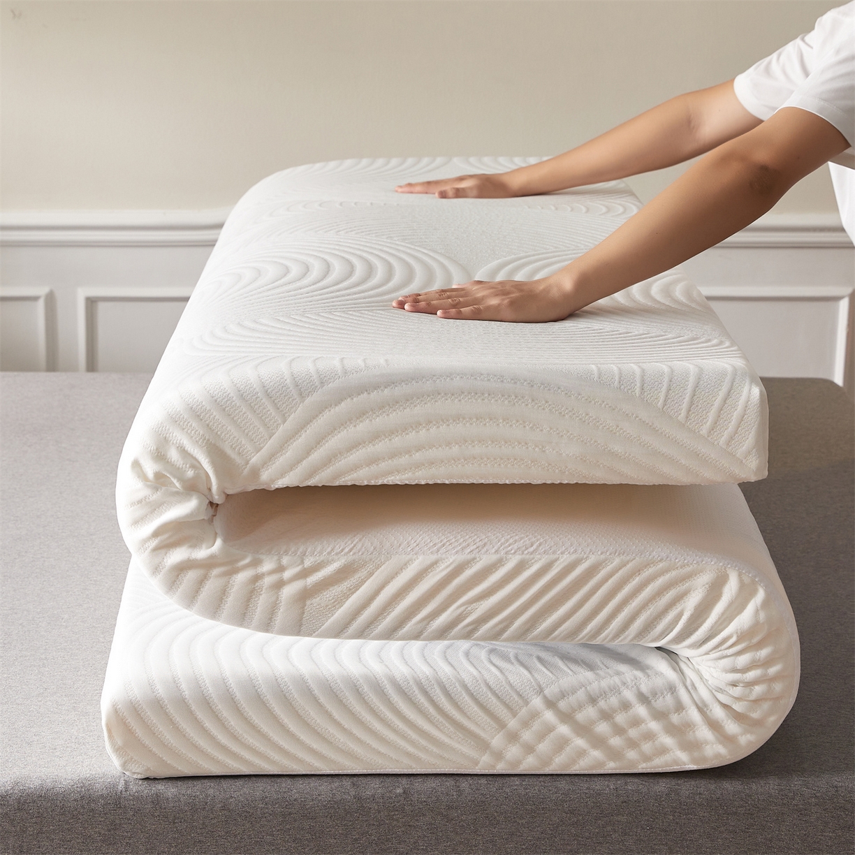 91家纺网 家纺一手货源 找家纺 芊梵床垫 2025新款记忆棉复合海绵床垫 记忆棉复合海绵床垫（厚9cm）