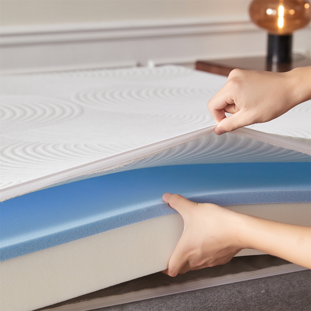 91家纺网 家纺一手货源 找家纺 芊梵床垫 2025新款记忆棉复合海绵床垫 记忆棉复合海绵床垫（厚9cm）