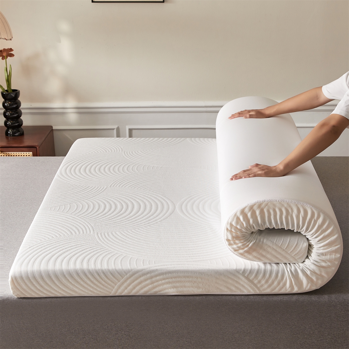 91家纺网 家纺一手货源 找家纺 芊梵床垫 2025新款记忆棉复合海绵床垫 记忆棉复合海绵床垫（厚9cm）