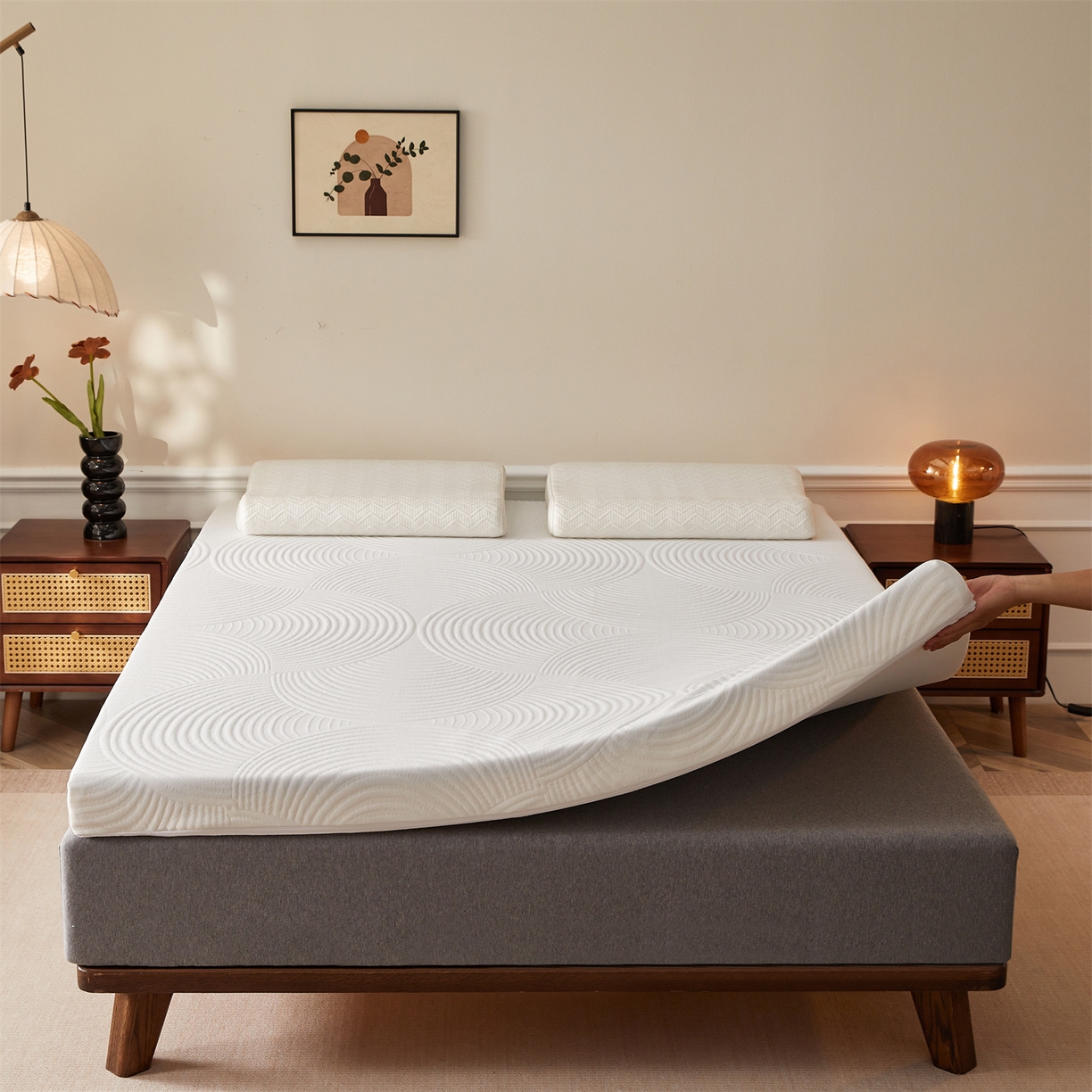 91家纺网 家纺一手货源 找家纺 芊梵床垫 2025新款记忆棉复合海绵床垫 记忆棉复合海绵床垫（厚5cm）