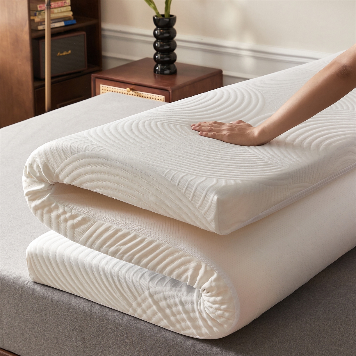 91家纺网 家纺一手货源 找家纺 芊梵床垫 2025新款记忆棉复合海绵床垫 记忆棉复合海绵床垫（厚9cm）