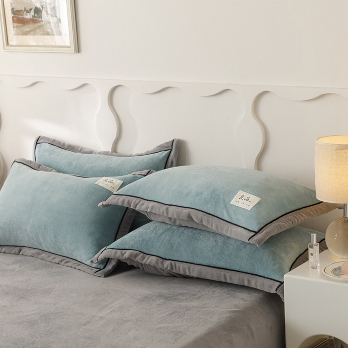 91家纺网 家纺一手货源 找家纺 子由家居 2024新款牛奶绒双拼可拆洗冬被被子被芯 双拼可拆洗-宾利蓝+浅灰