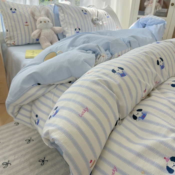 91家纺网 家纺一手货源 找家纺 （总）玉海棠家纺 2025新款云感双层纱暗合四件套