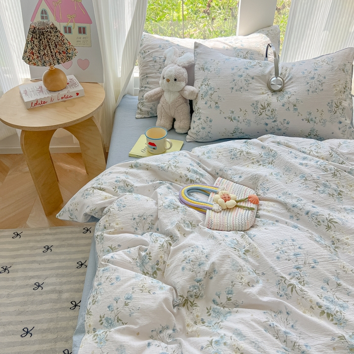 91家纺网 家纺一手货源 找家纺 玉海棠家纺 2025新款云感双层纱暗合四件套 兰草