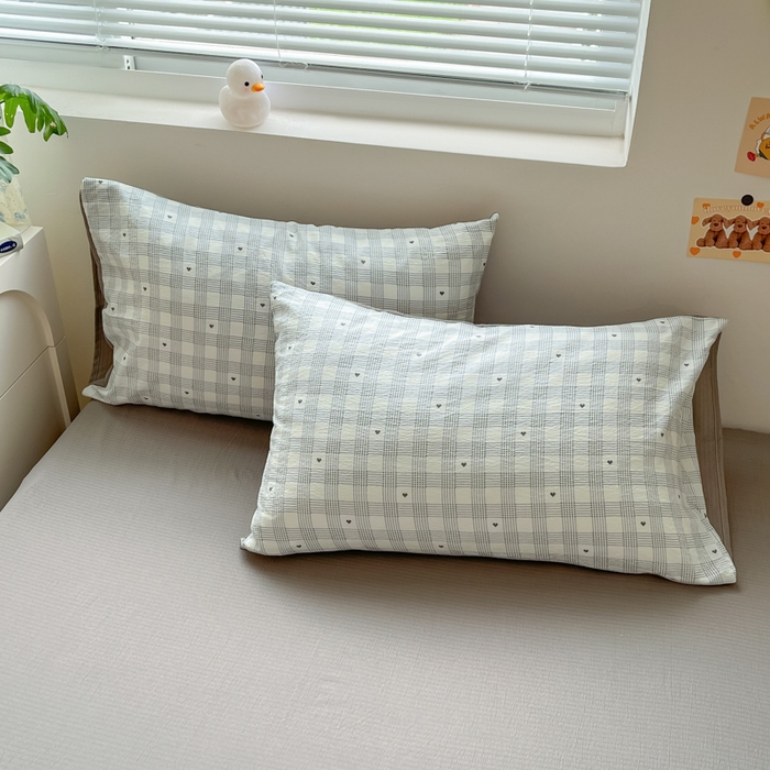 91家纺网 家纺一手货源 找家纺 玉海棠家纺 2025新款云感双层纱暗合四件套 灰雅格