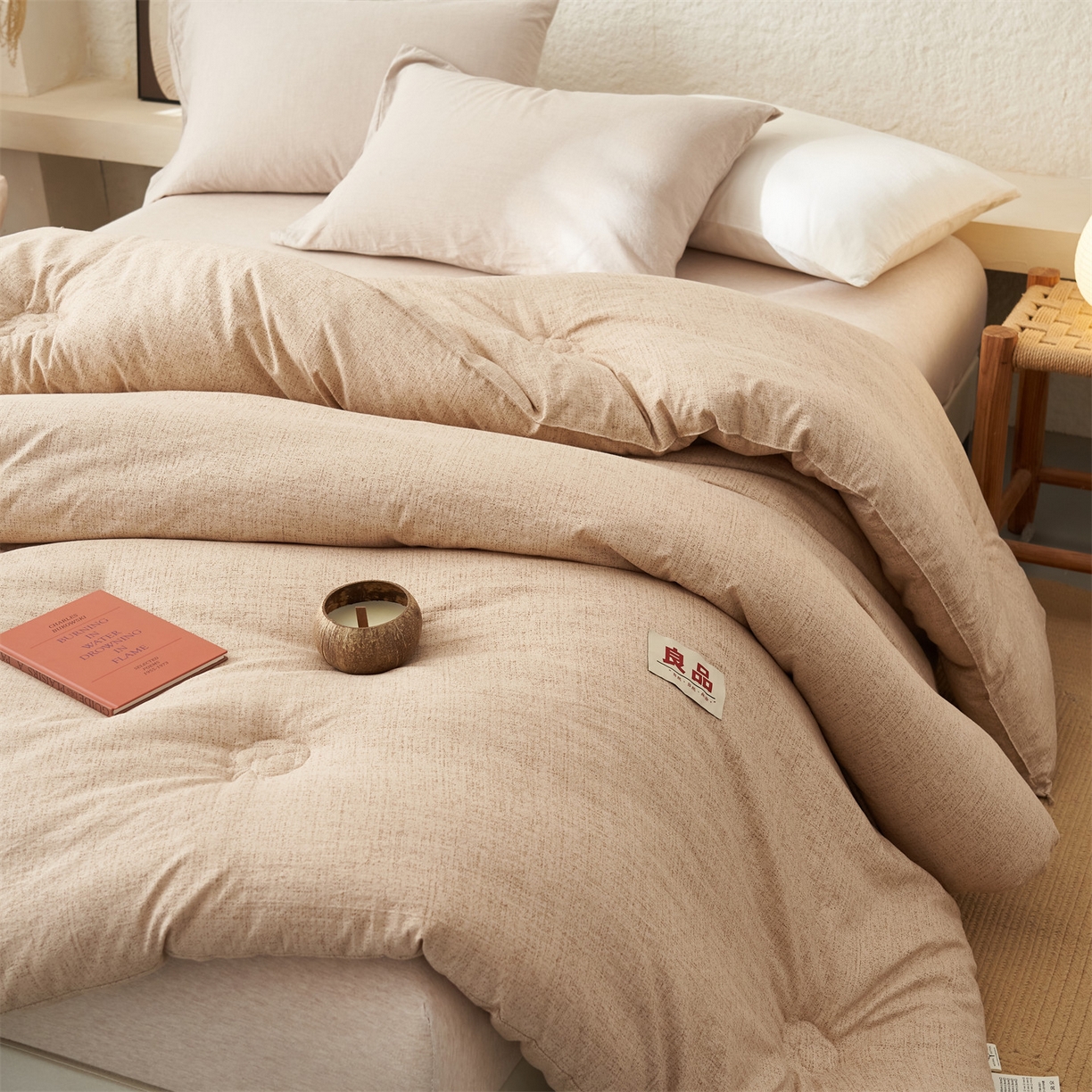 91家纺网 家纺一手货源 找家纺 （总）恬思语家纺 2025秋冬新品亚麻棉花冬被 被子被芯