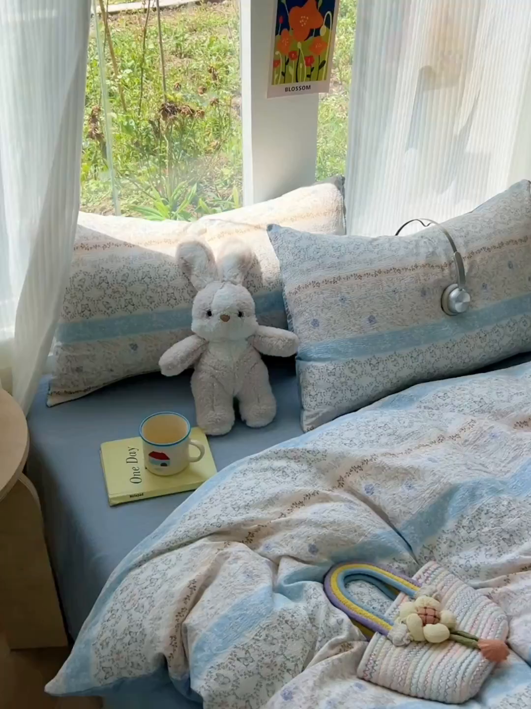 91家纺网 家纺一手货源 找家纺 玉海棠家纺 2025新款云感双层纱暗合四件套 蝶恋花