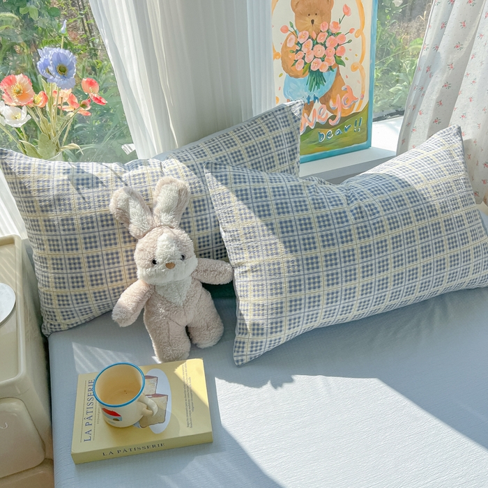 91家纺网 家纺一手货源 找家纺 玉海棠家纺 2025新款云感双层纱暗合四件套 定格时光