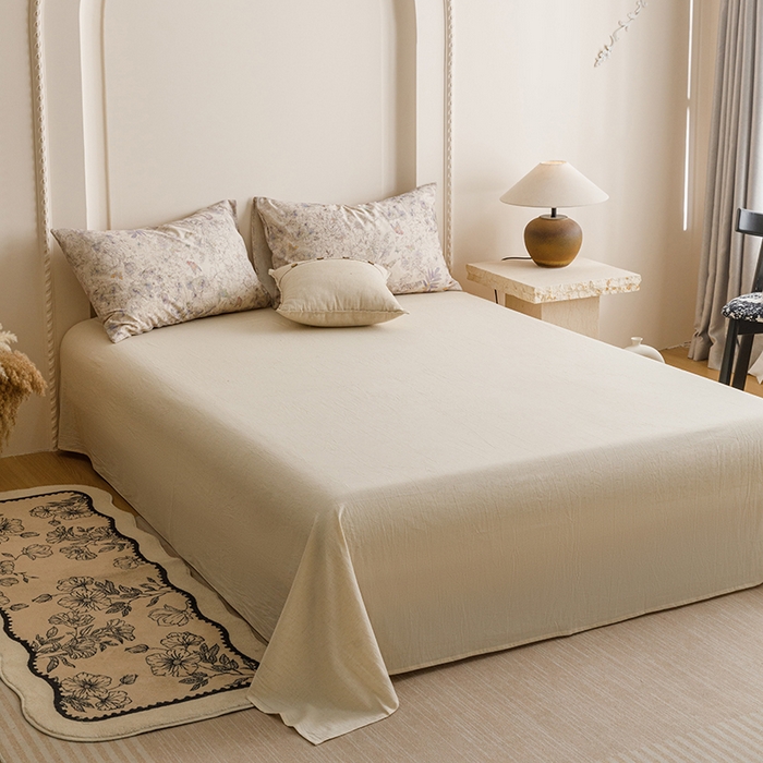 91家纺网 家纺一手货源 找家纺 爱思佳 2025新款加厚全棉磨毛单品套件系列-单床单 亚丁绿