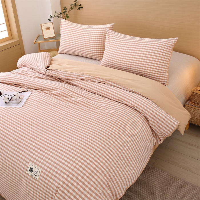 91家纺网 家纺一手货源 找家纺 好睡棉 2025新款无印风可拆洗新疆棉花被冬被春秋被夏被四季被子被芯 粉小格