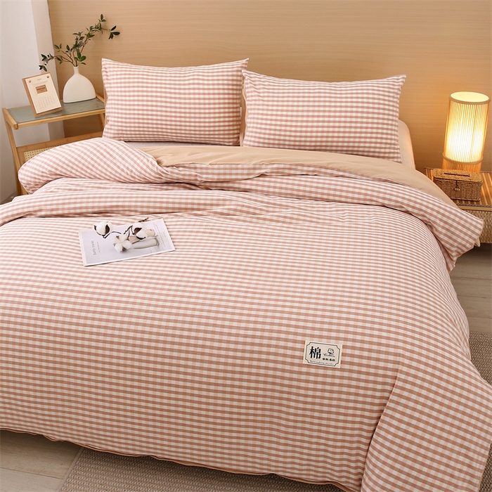 91家纺网 家纺一手货源 找家纺 好睡棉 2025新款无印风可拆洗新疆棉花被冬被春秋被夏被四季被子被芯 粉小格