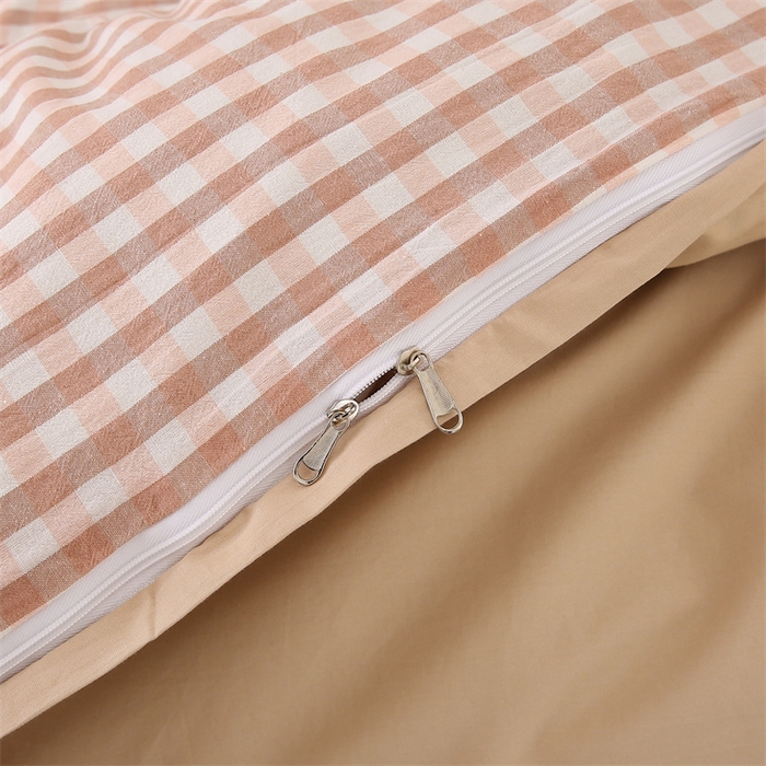 91家纺网 家纺一手货源 找家纺 好睡棉 2025新款无印风可拆洗新疆棉花被冬被春秋被夏被四季被子被芯 粉小格