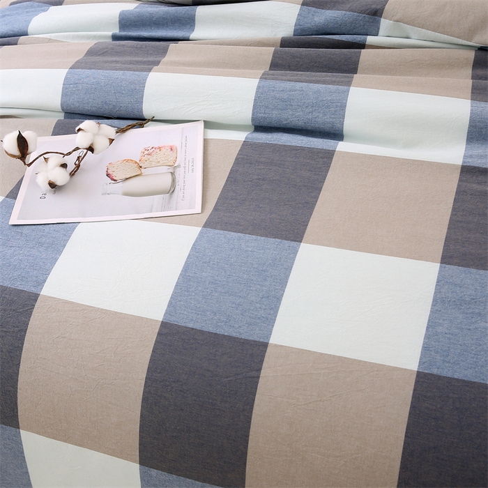 91家纺网 家纺一手货源 找家纺 好睡棉 2025新款无印风可拆洗新疆棉花被冬被春秋被夏被四季被子被芯 蓝白大格