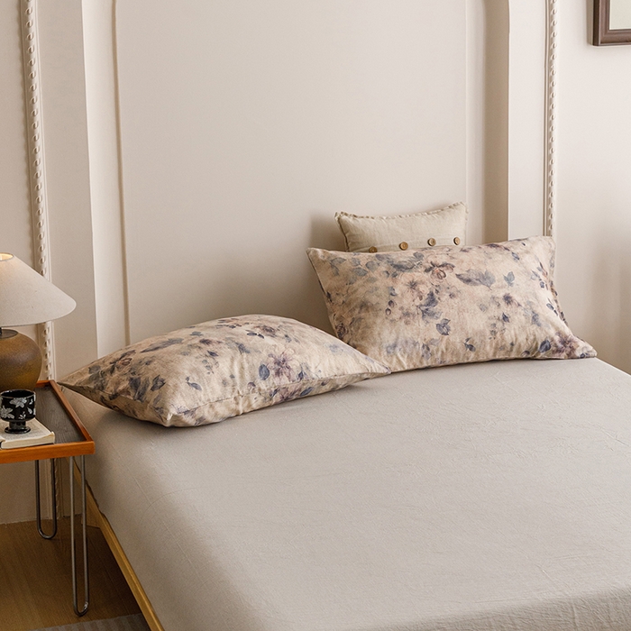 91家纺网 家纺一手货源 找家纺 （总）爱思佳 2025新款棉麻数码印花单品枕套枕套单件-单枕套