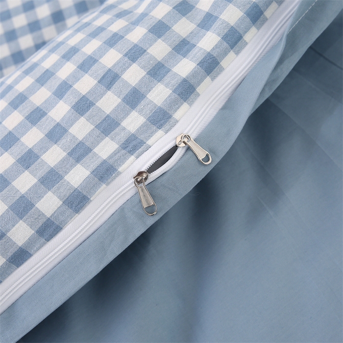 91家纺网 家纺一手货源 找家纺 好睡棉 2025新款无印风可拆洗新疆棉花被冬被春秋被夏被四季被子被芯 蓝小格