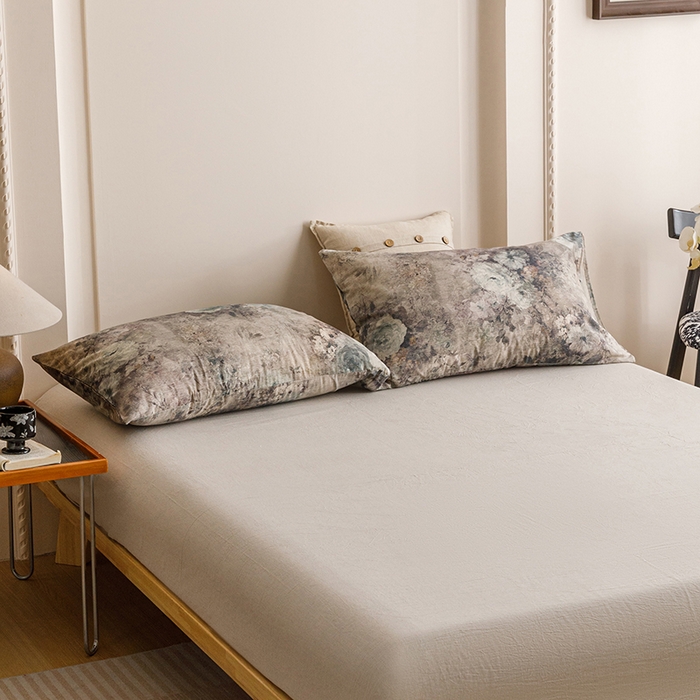 爱思佳 2025新款棉麻数码印花单品枕套枕套单件-单枕套 复古花语-兰