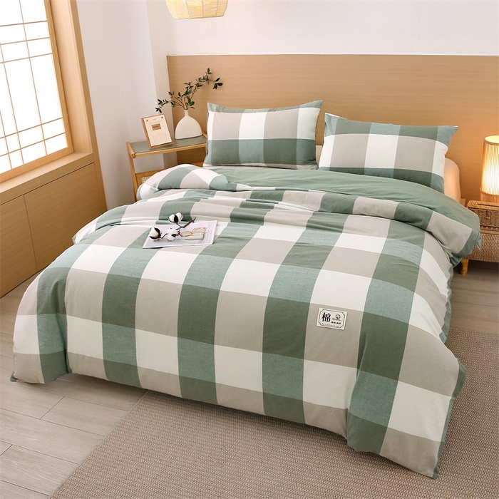 91家纺网 家纺一手货源 找家纺 好睡棉 2025新款无印风可拆洗新疆棉花被冬被春秋被夏被四季被子被芯 绿大格