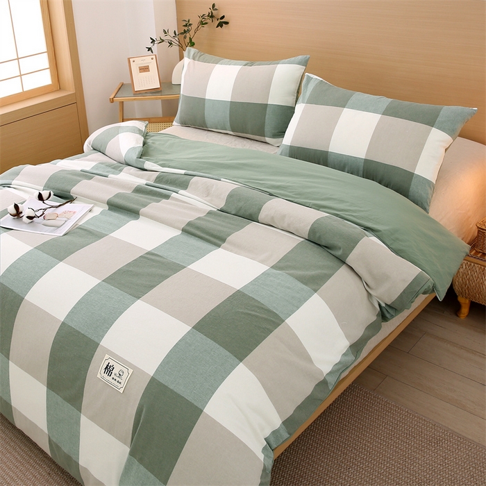 91家纺网 家纺一手货源 找家纺 好睡棉 2025新款无印风可拆洗新疆棉花被冬被春秋被夏被四季被子被芯 绿大格