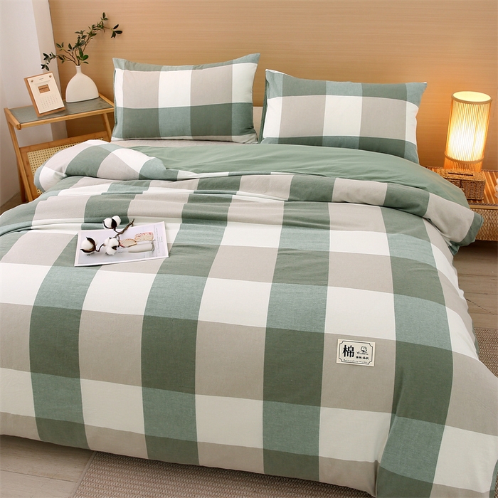 91家纺网 家纺一手货源 找家纺 好睡棉 2025新款无印风可拆洗新疆棉花被冬被春秋被夏被四季被子被芯 绿大格