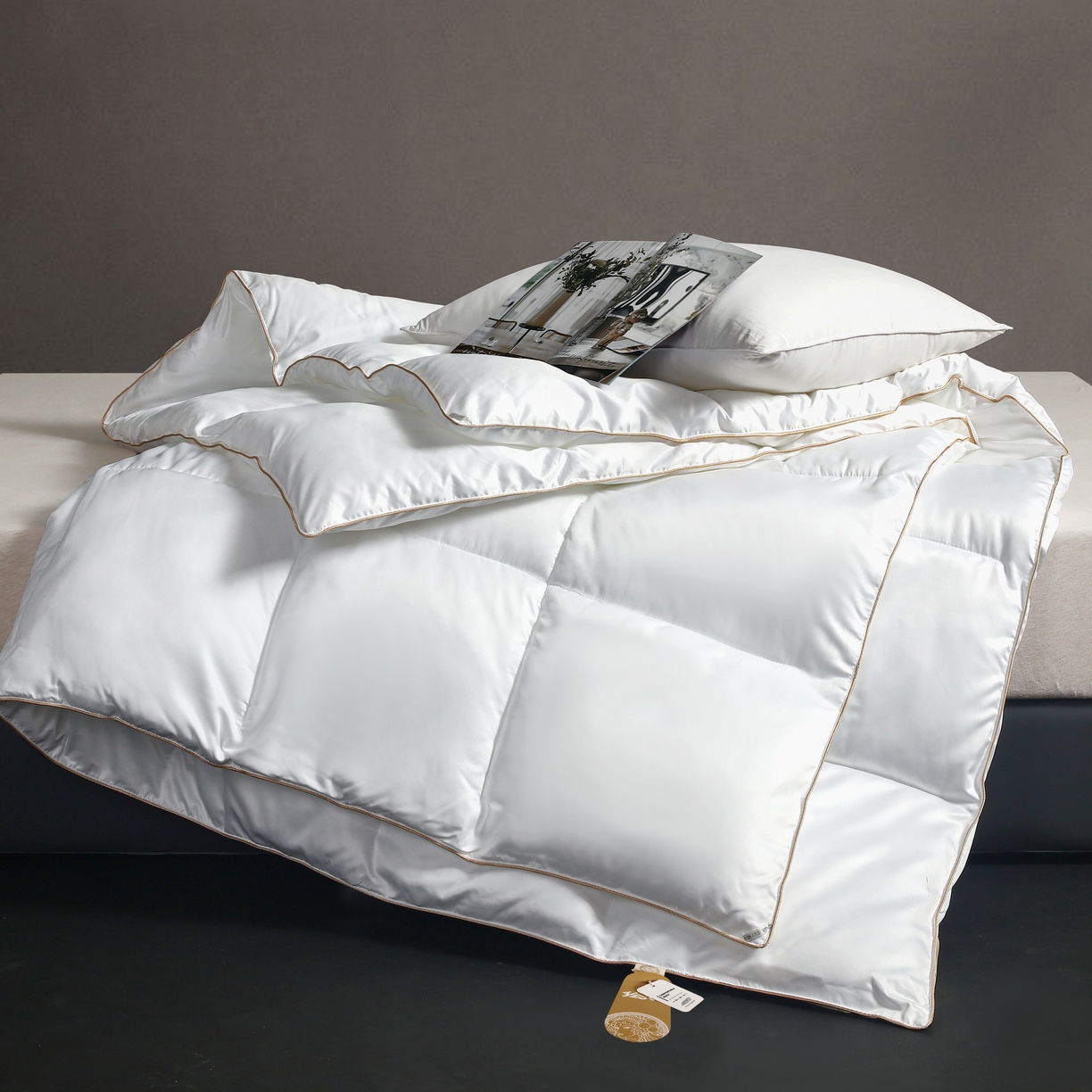 2025新款加厚羽丝绒被子酒店被芯被子白丝绒棉被空调被（提供买家秀） 暖白色