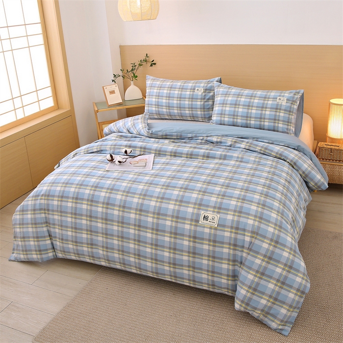 91家纺网 家纺一手货源 找家纺 好睡棉 2025新款无印风可拆洗新疆棉花被冬被春秋被夏被四季被子被芯 莫妮蓝