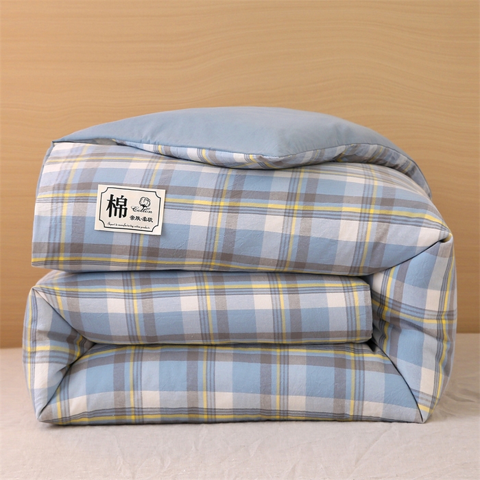 91家纺网 家纺一手货源 找家纺 好睡棉 2025新款无印风可拆洗新疆棉花被冬被春秋被夏被四季被子被芯 莫妮蓝