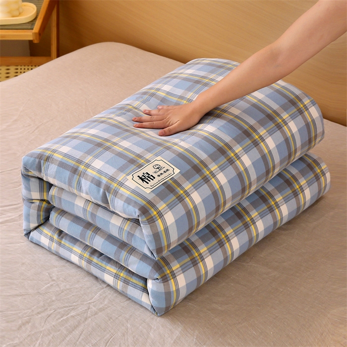 91家纺网 家纺一手货源 找家纺 好睡棉 2025新款无印风可拆洗新疆棉花被冬被春秋被夏被四季被子被芯 莫妮蓝