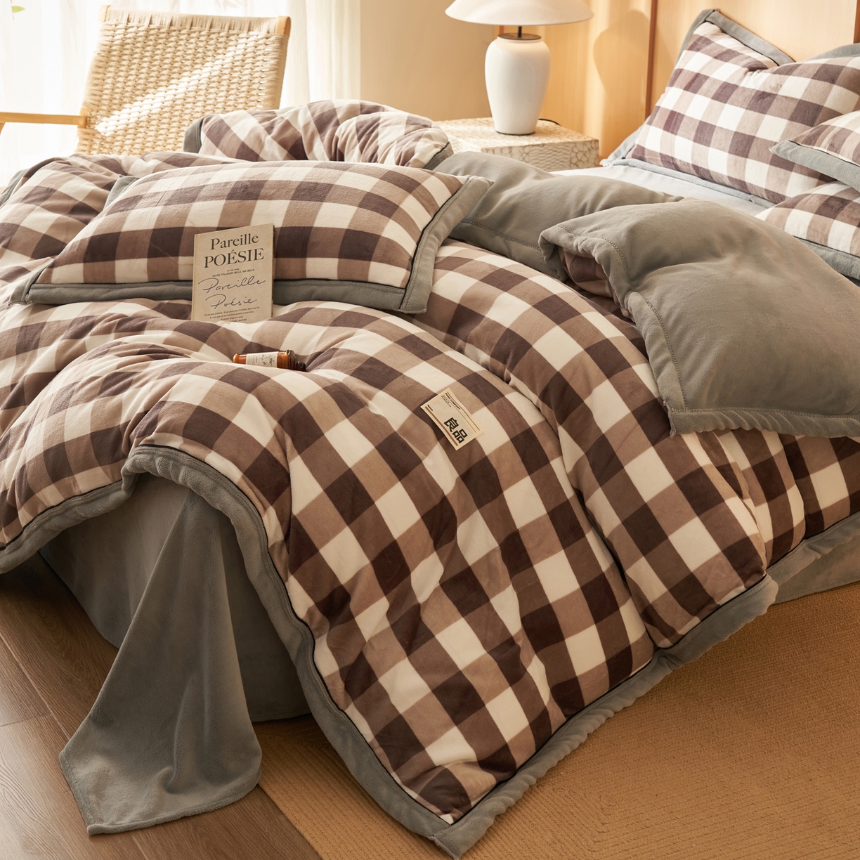 91家纺网 家纺一手货源 找家纺 （总）子由家居 2025新款牛奶绒无印风可拆洗冬被被子被芯