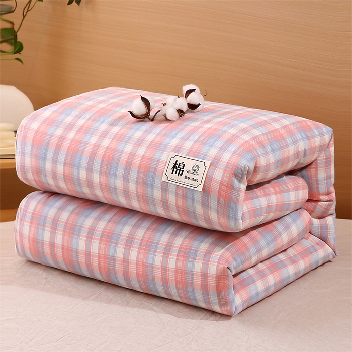 91家纺网 家纺一手货源 找家纺 好睡棉 2025新款无印风可拆洗新疆棉花被冬被春秋被夏被四季被子被芯 星空粉