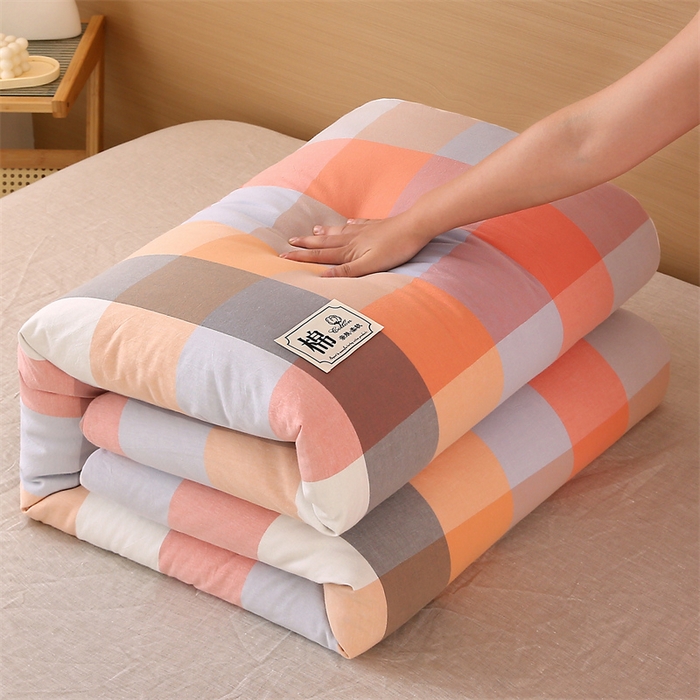 91家纺网 家纺一手货源 找家纺 好睡棉 2025新款无印风可拆洗新疆棉花被冬被春秋被夏被四季被子被芯 英格红