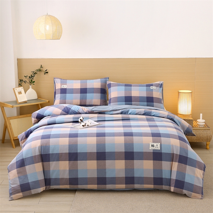 91家纺网 家纺一手货源 找家纺 好睡棉 2025新款无印风可拆洗新疆棉花被冬被春秋被夏被四季被子被芯 英格蓝