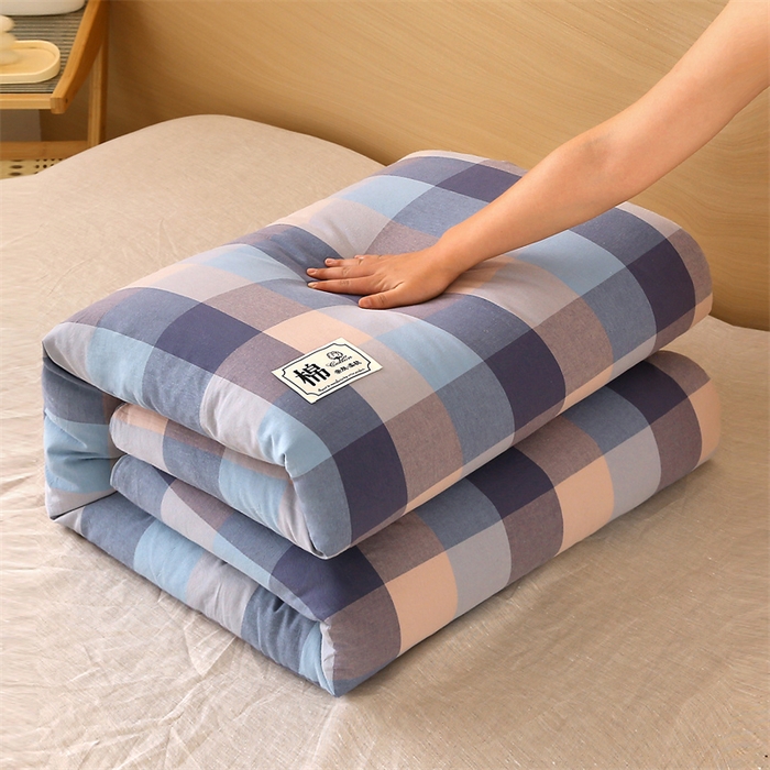 91家纺网 家纺一手货源 找家纺 好睡棉 2025新款无印风可拆洗新疆棉花被冬被春秋被夏被四季被子被芯 英格蓝