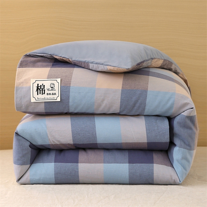 91家纺网 家纺一手货源 找家纺 好睡棉 2025新款无印风可拆洗新疆棉花被冬被春秋被夏被四季被子被芯 英格蓝