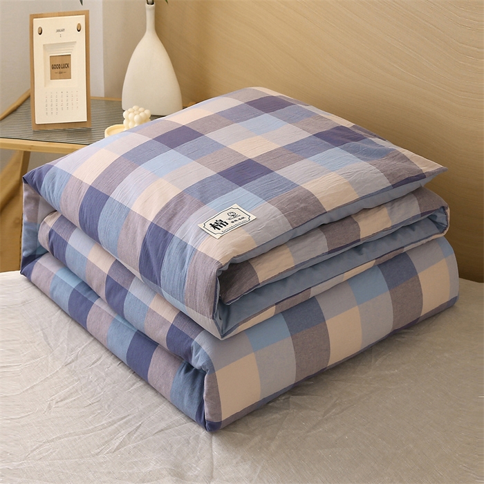 91家纺网 家纺一手货源 找家纺 好睡棉 2025新款无印风可拆洗新疆棉花被冬被春秋被夏被四季被子被芯 英格蓝