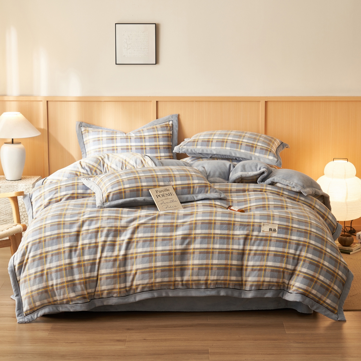 91家纺网 家纺一手货源 找家纺 子由家居 2025新款牛奶绒无印风可拆洗冬被被子被芯 莫妮卡