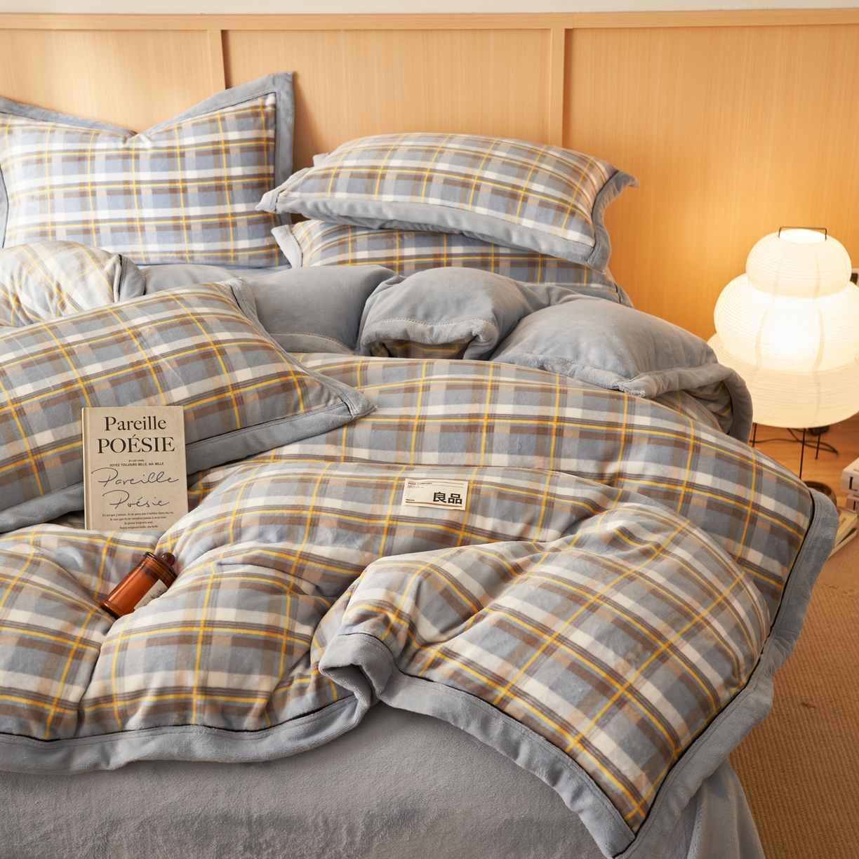 91家纺网 家纺一手货源 找家纺 子由家居 2025新款牛奶绒无印风可拆洗冬被被子被芯 莫妮卡